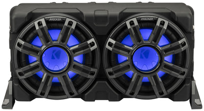 KICKER 51MWLE104 Dual 10" 400w Marine Boat Loaded Subwoofers in Enclosure Box