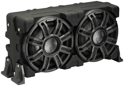 KICKER 51MWLE104 Dual 10" 400w Marine Boat Loaded Subwoofers in Enclosure Box