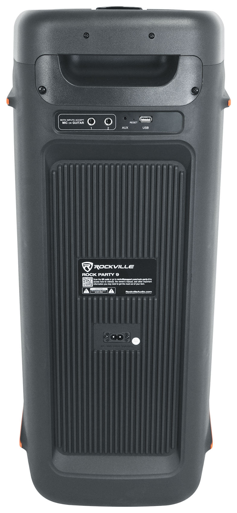Rockville ROCK PARTY 9 Dual 8" Home/Portable Bluetooth Speaker Deep Bass+Effects