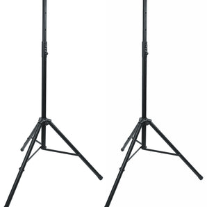 2 Rockville RVSS3 V2 Tripod Push Button DJ PA Speaker Stands+Air Assist Lowering