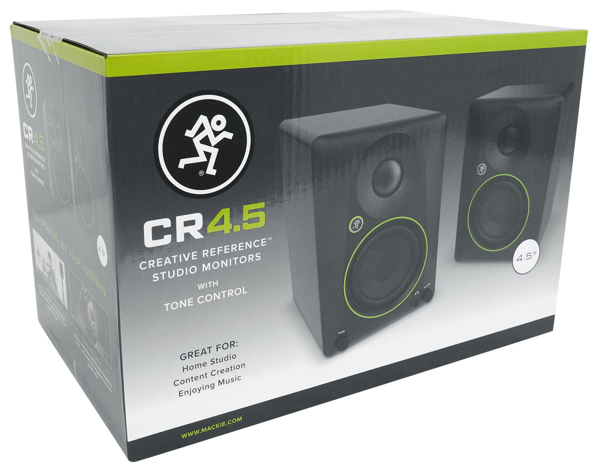 Mackie CR4.5 4.5" Powered Studio Monitors Speakers w/ Tone Control
