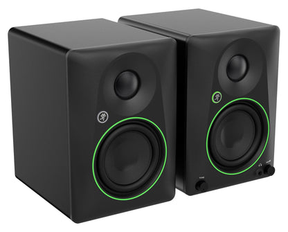Pair Mackie CR4.5 4.5" Powered Studio Monitors w/ Tone Control+Desktop Stands