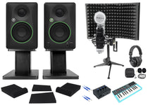 Mackie CR3.5BT Studio Monitors Recording Kit+Interface+Controller+Mic+Headphones