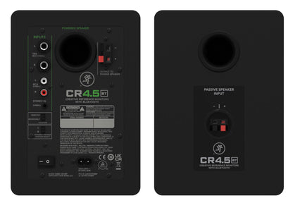 Pair Mackie CR4.5BT 4.5" Powered Studio Monitors w/Bluetooth/Tone Control+8" Sub