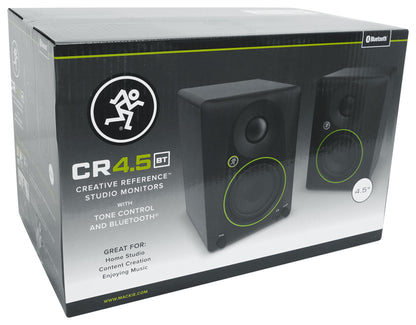 Pair Mackie CR4.5BT 4.5" Powered Studio Monitors w/Bluetooth/Tone Control+8" Sub