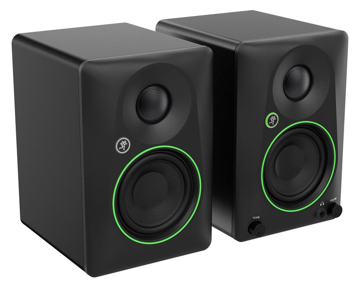 Pair Mackie CR3.5 3.5" Powered Studio Monitors Speakers w/ Tone Control+8" Sub