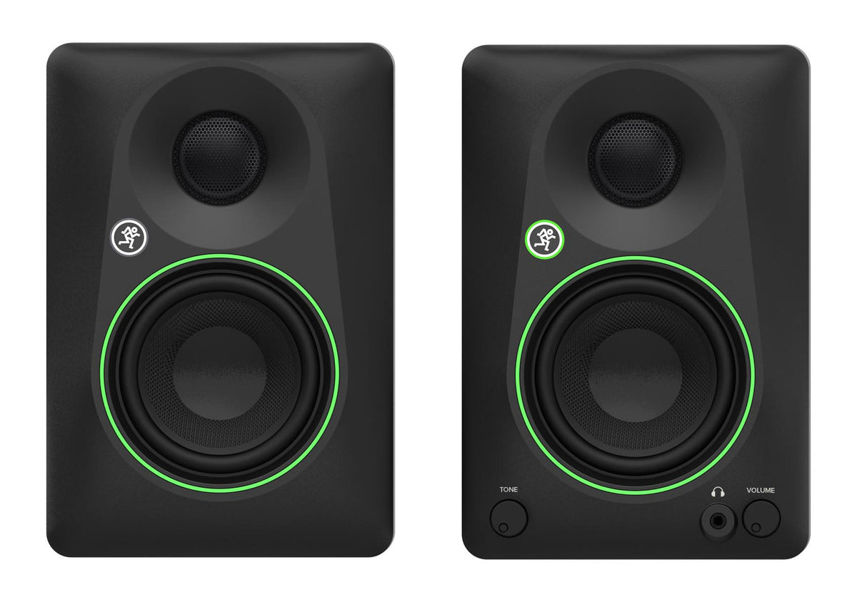 Pair Mackie CR3.5 3.5" Powered Studio Monitors Speakers w/ Tone Control+8" Sub