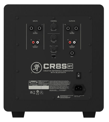 Pair Mackie CR8BT 8" Studio Monitors w/Bluetooth/Tone Control+8" Sub+Headphones