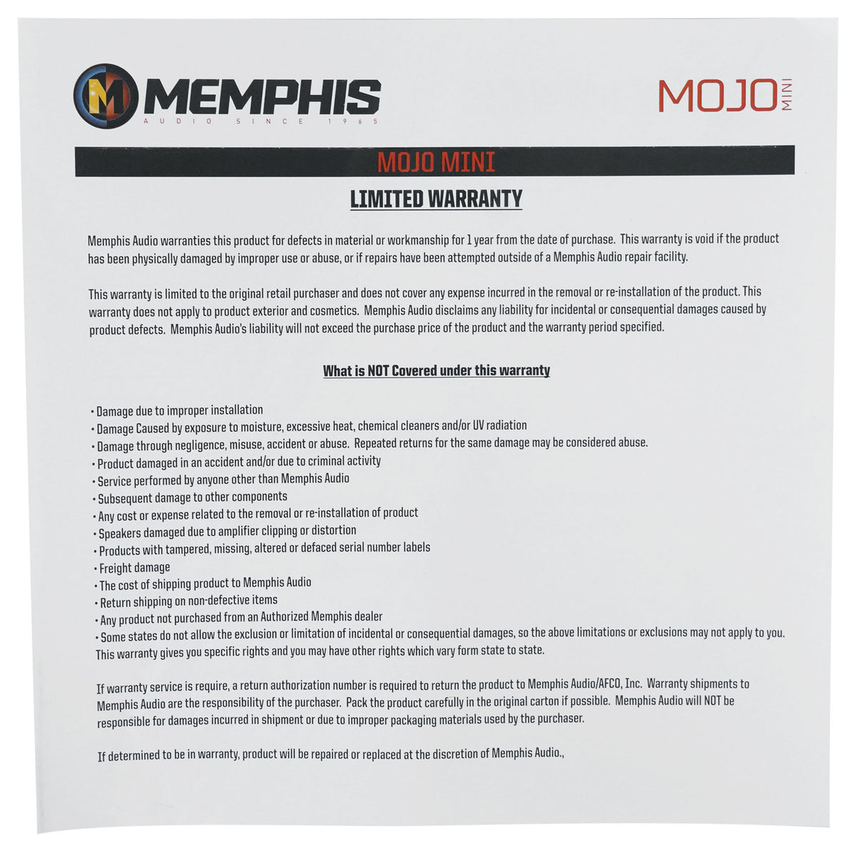 Memphis Audio MJME19RAM8D1 V2 Dual 8" Subs+Enclosure Fits 2019 & Up RAM Crew Cab
