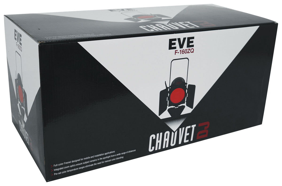 Chauvet DJ EVE F-160ZQ 160W RGBW Fresnel D-Fi LED DMX, Zoom & Spot Light