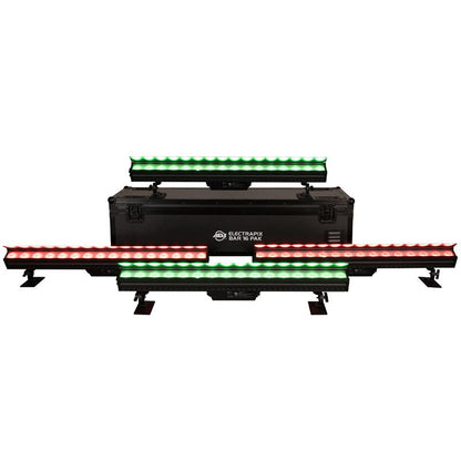 American DJ ADJ ElectraPix Bar 16 Pak (4) DMX RGBAL+UV Bar Lights w/ Flight Case
