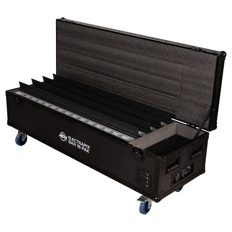 American DJ ADJ ElectraPix Bar 16 Pak (4) DMX RGBAL+UV Bar Lights w/ Flight Case