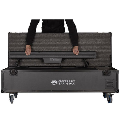 American DJ ADJ ElectraPix Bar 16 Pak (4) DMX RGBAL+UV Bar Lights w/ Flight Case