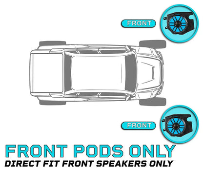 2 Memphis Audio TLN65FE PlugnPlay Speakers+Pod Enclosures For Honda Talon 2019+