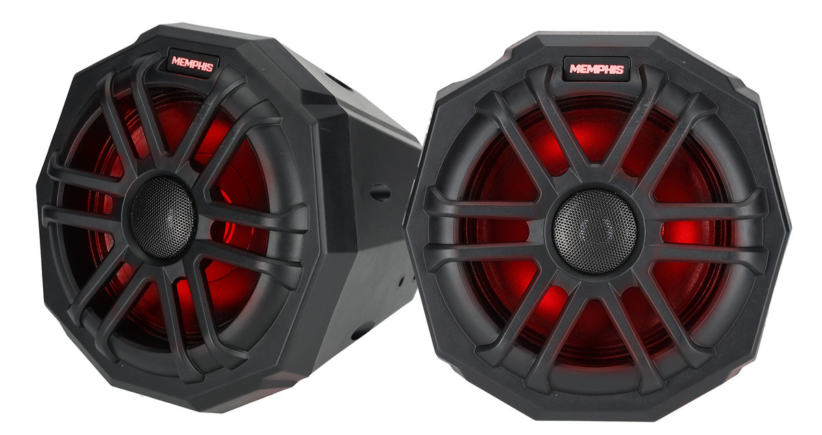2 Memphis Audio TLN65FE PlugnPlay Speakers+Pod Enclosures For Honda Talon 2019+