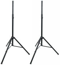 2 Rockville RVSS3 V2 Tripod Push Button DJ PA Speaker Stands+Air Assist Lowering