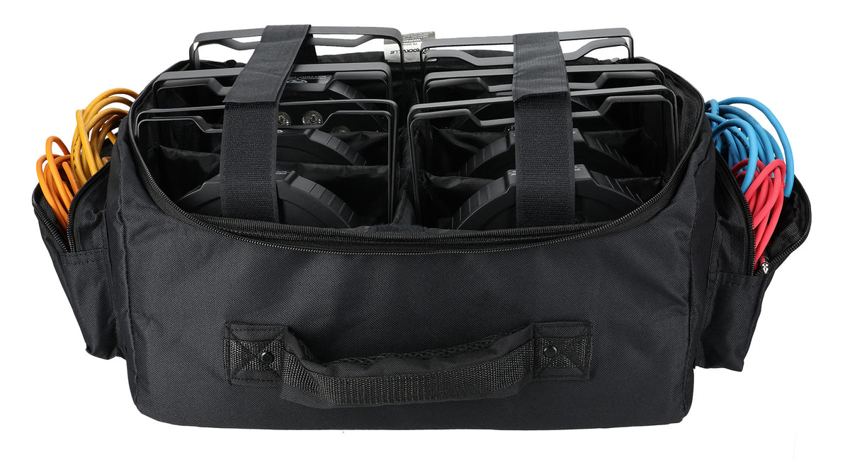 (6) RF WEDGE WHITE RGBWA+UV Wireless DMX Lights + Remotes + RLBP6 Backpack