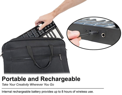 Rockville M25 25-Key Wireless USB MIDI Controller with Bluetooth