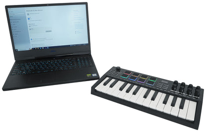 Rockville M25 25-Key Wireless USB MIDI Controller with Bluetooth