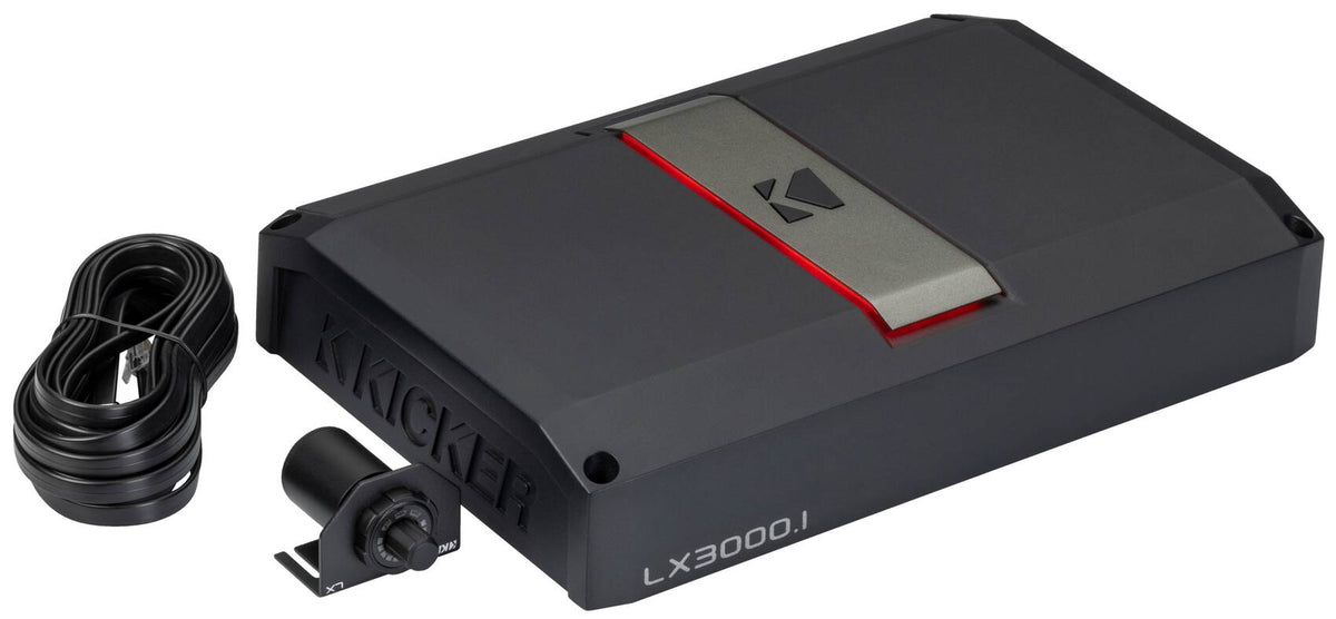 Kicker 51LX30001 3000w Mono Car Amplifier w/Smart Bass Class D Sub Amp LX3000.1