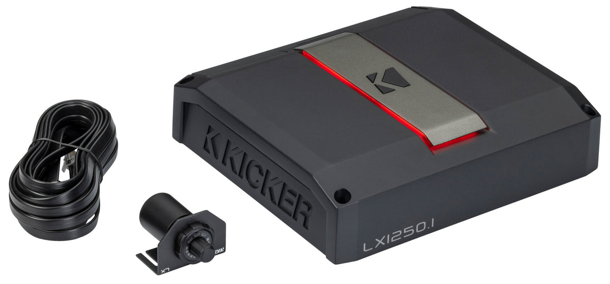 Kicker 51LX12501 1250w Mono Car Amplifier w/Smart Bass Class D Sub Amp LX1250.1