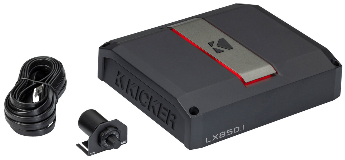 Kicker 51LX8501 850w Mono Car Amplifier w/Smart Bass Class D Sub Amp LX850.1