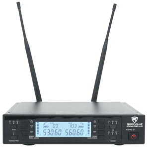 Rockville RWM-DSP-H2 Wireless Dual Handheld UHF 200 Ch. Microphone System w/DSP