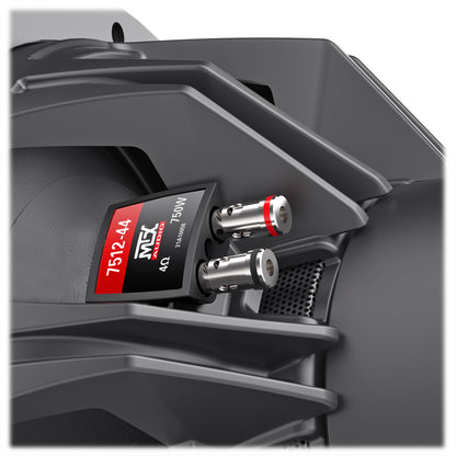 MTX 7512-44 12" 1500w Peak/750w RMS Competition Subwoofer+Vibration Deadener Kit