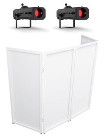 (2) Followspot 200ST LED Spot Lights + DJ Facade