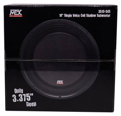 3510-04S 10" Shallow Subwoofer Pair with Sound Deadening Kit
