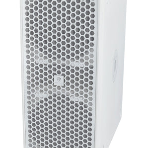 Rockville TITAN SLIM D8 White Powered Dual 8" Pro DJ PA Subwoofer Deep Bass Sub