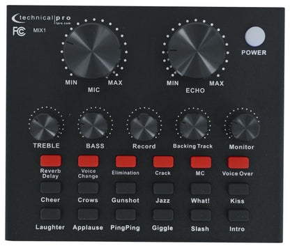 MIX1 Rechargeable Podcast Recording USB/Bluetooth Mixer