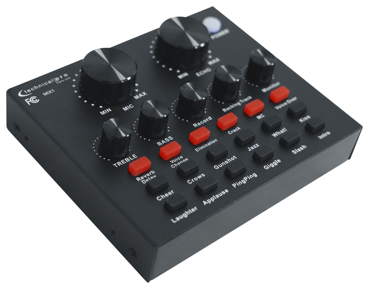 MIX1 Rechargeable Podcast Recording USB/Bluetooth Mixer