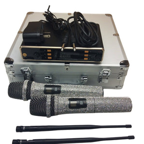 Dual UHF 100 Chan. Diamond Handheld Wireless Microphone System With LCD Display