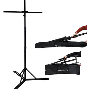Rockville RLS6 11.5 Ft Foldable Lighting Tree Stand w/Flat-Base Legs+Carry Bag
