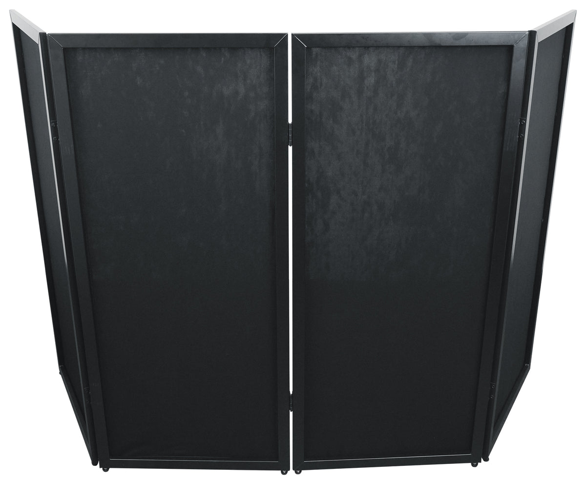Rockville RFSSB Black DJ Event Facade 80" x 44" Steel Frame Booth+Bag+Scrims