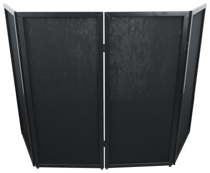 Rockville RFSSB Black DJ Event Facade 80" x 44" Steel Frame Booth+Bag+Scrims