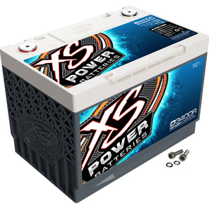 XS Power D3400R 12V 2500-4000W Range AGM Battery with M6 Terminal Bolt-Max 3300A