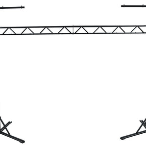 Rockville RLT8 10 Ft Portable Sturdy Lighting Truss Stand w/Flat-Base Legs+Bag