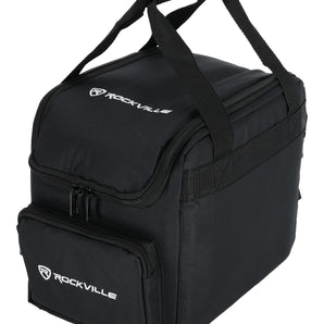 Rockville RLB25 Lighting Bag for (4) Par Lights 11" x 10" x 2.5" Per Compartment