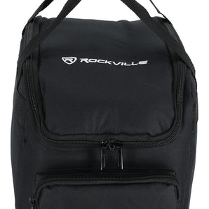 3) Rockville RockWedge LED White Rechargeable Wireless DMX Lights+Controller+Bag