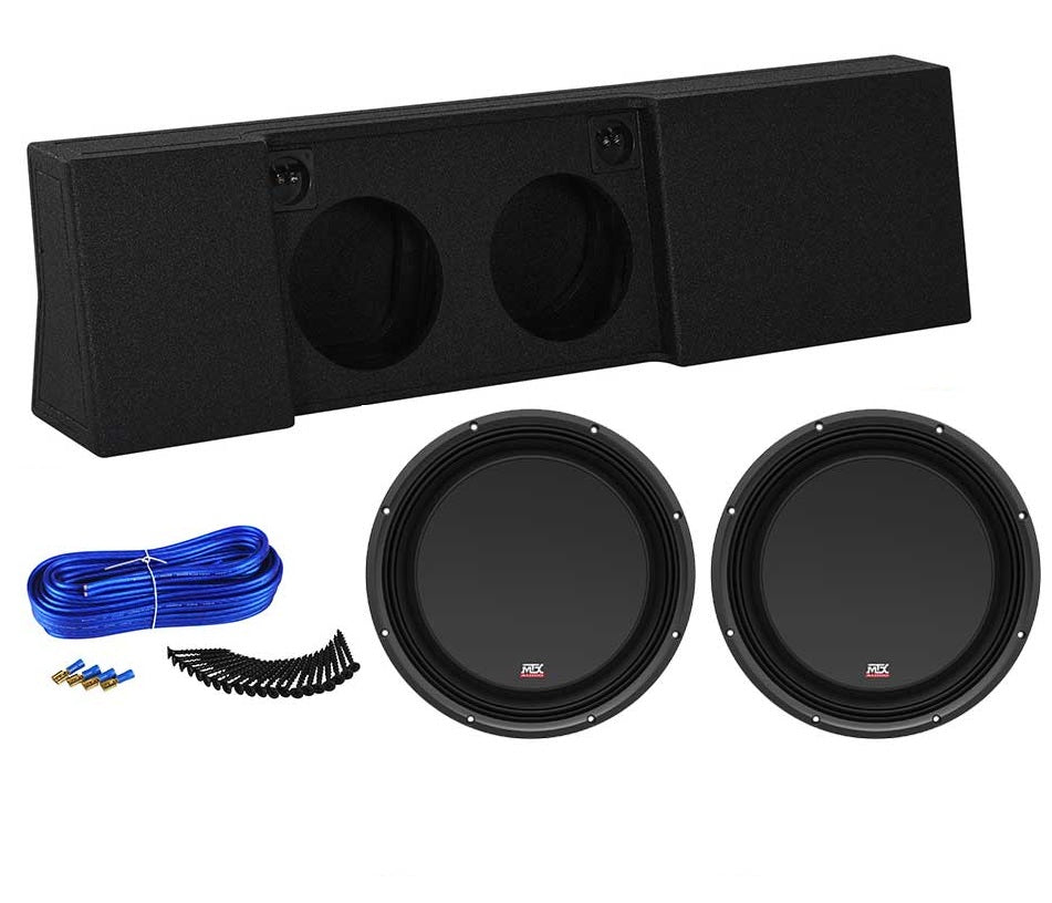 Sub Box+MTX 12" Subs For 2009-17 Ford F150 Super Crew+2017 F250/350 Super Duty