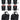 4) Rockville RF WEDGE BLACK RGBWA+UV Battery Wireless DMX Up Lights+Remotes+Bag