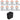 8 Rockville RF WEDGE WHITE RGBWA+UV Battery Wireless DMX Lights+Remotes+Backpack