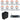 (8) Rockville RF WEDGE WHITE RGBWA+UV Wireless DMX Lights+Backpack+Controller