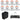 (8) Rockville RF WEDGE WHITE RGBWA+UV Wireless DMX Up-Lights+Controller+Backpack