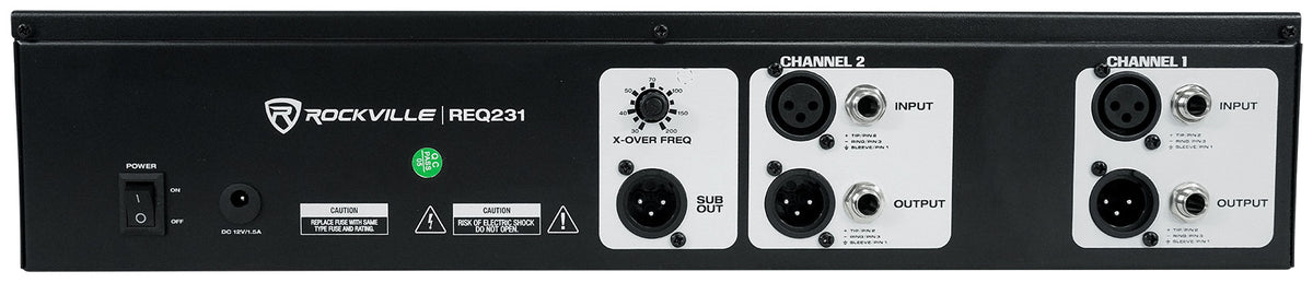 Rockville REQ231 Dual 31 Band 1/3 Octave Graphic Equalizer w/ Sub-Output!