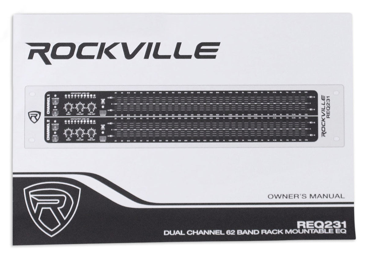 Rockville REQ231 Dual 31 Band 1/3 Octave Graphic Equalizer w/ Sub-Output!