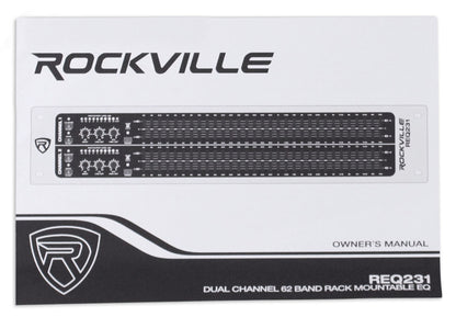 Rockville REQ231 Dual 31 Band 1/3 Octave Graphic Equalizer w/ Sub-Output!