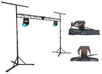 (2) Focus Wash 400 RGBACL LED DMX Moving Head Lights+Truss Stand